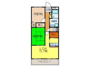 クレール東多田の物件間取画像